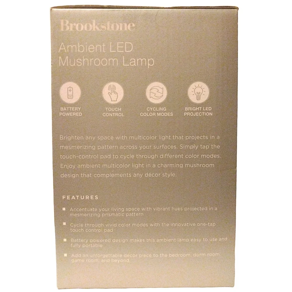 Brookstone Ambient LED Mushroom Lamp